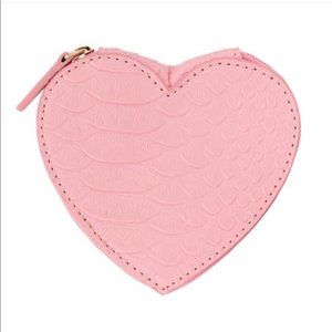 Pink Jules Kae heart-shaped coin purse - NWT